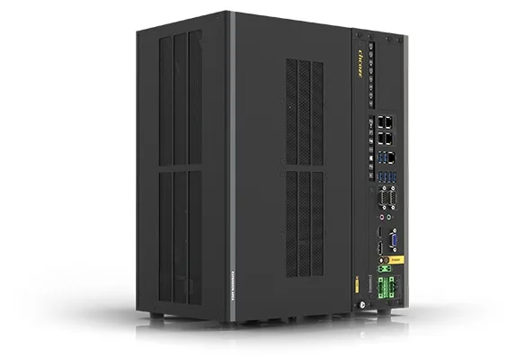 Máy tính công nghiệp Cincoze GP-3100 dạng đứng có hộp mở rộng gắn card đồ hoạ, dùng cho ứng dụng AI trên phương tiện
