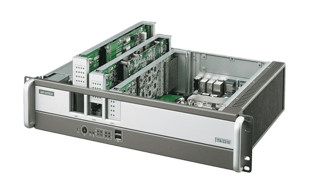 Máy tính công nghiệp Advantech ITA-2231 dạng rack 2U không quạt, mặt trước có khe module mở rộng