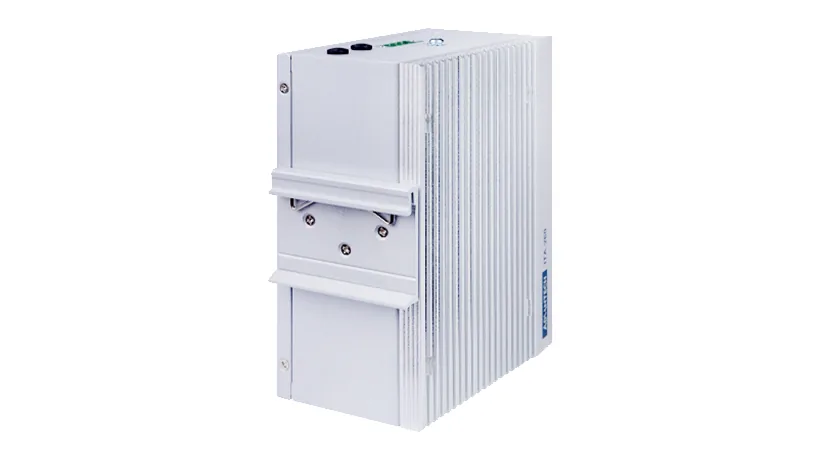 Mặt sau máy Advantech ITA-260 với cổng nguồn DC 9-48V dạng terminal, cổng LAN và SFP